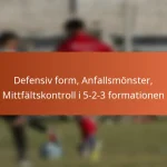Defensiv form, Anfallsmönster, Mittfältskontroll i 5-2-3-formationen